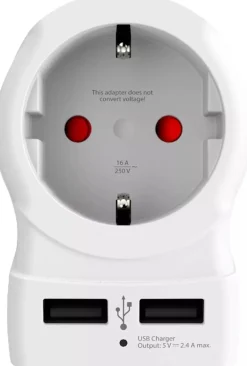 ANWB Stekkers & Kabels|Wereldstekkers<Adapter UK USB 2x