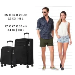Carryon Koffers & Trolleys>Air Zachte Kofferset S+L