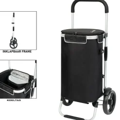 Cruiser Boodschappentrolley'S>Allround Boodschappenwagen opvouwbaar 41 liter