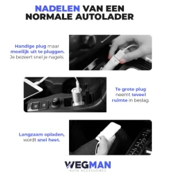 Wegman Stekkers & Kabels<Autolader 45W 2x USB A Snellader