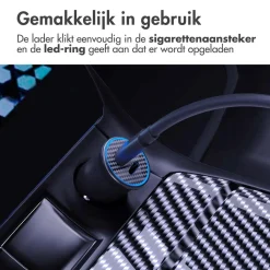 Imoshion Stekkers & Kabels<Autolader - 2x USB-C 30W Zwart