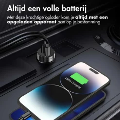 Accezz Stekkers & Kabels<Autolader - 1x USB-C & 1x USB - 65W