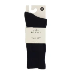 Basset Sokken|Sokken<Badstof Zool - Merinowollen sokken Blauw