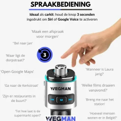 Wegman Carkits<Bluetooth FM Transmitter - Carkit