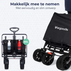 Lifegoods Bolderkarren|Bolderkarren>Bolderkar - Tot 120KG - 90L