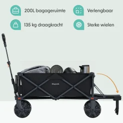 Lifegoods Bolderkarren|Bolderkarren<Bolderkar – 130KG Zwart