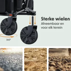 Lifegoods Bolderkarren|Bolderkarren<Bolderkar – 130KG Zwart