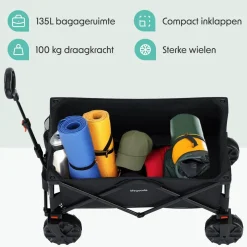 Lifegoods Bolderkarren|Bolderkarren<Bolderkar – 100KG Zwart