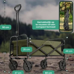 Avalo Bolderkarren|Bolderkarren<Bolderkar Opvouwbaar Groen