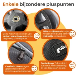 Goliving Bolderkarren|Bolderkarren>Boodschappentrolley - 50L - Opvouwbaar