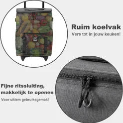 Brisby Boodschappentrolley'S>Boodschappentrolley met koelvak 32L