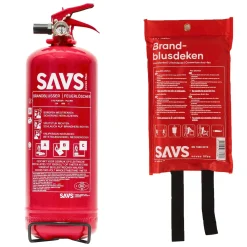 Savs Griekenland|Turkije<Brandblus box Poederblusser 2 kg en Blusdeken