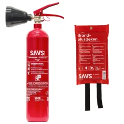 Savs Griekenland|Turkije<Brandblus box CO2 blusser 2 kg en Blusdeken