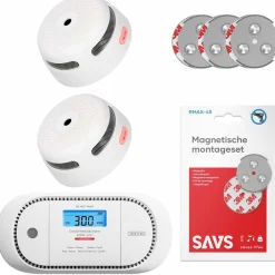 X-sense Rookmelders<Brandpreventieset 2 Rookmelders, 1 CO-melder