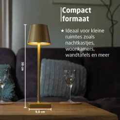 Brend Tafellampen<BR-2228 Draadloze Tafellamp - Dimbaar