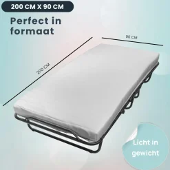 Troonz Opklapbedden<Campingbed Verona - 90 x 200 - Set