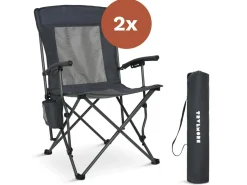 Trvlmore Campingstoelen>Campingstoelen - Opvouwbaar - 2-Pack - 150KG