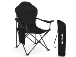 Trvlmore Campingstoelen<Campingstoel - Opvouwbaar - 160KG - Kampeerstoel Zwart