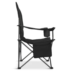 Trvlmore Campingstoelen<Campingstoel - Opvouwbaar - 160KG - Kampeerstoel Zwart
