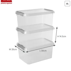Sunware Opbergmanden En- Kratten>Comfort line - Opbergbox - 6L - 6-dlg
