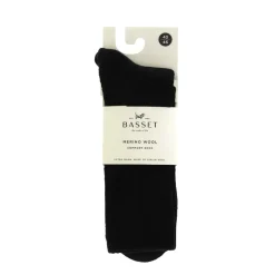 Basset Sokken|Sokken<Comfort - 3 paar - Merinowollen Sokken Zwart