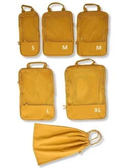 ANWB Toilettassen|Packing Cubes<Compressie inpakset 6 stuks Antraciet