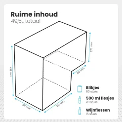 Auronic Koelboxen|Koelkasten<Compressor Koelbox – 49.5L – Zwart Grijs