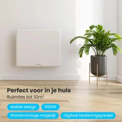 Auronic Kachels<Convectorkachel – 1000 Watt – Wit