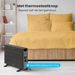 Auronic Kachels<Convectorkachel – 2000W – Zwart