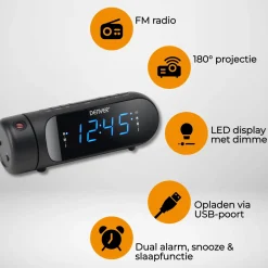 Denver Audio>CPR700 FM klokradio met Wekkerfunctie