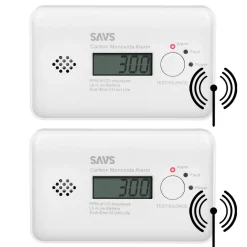 Savs Koolmonoxidemelders<C10-W Koppelbare koolmonoxidemelder 2-pack