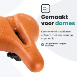 Voltano Fietszadels<Dames Fietszadel Uitsparing Bruin