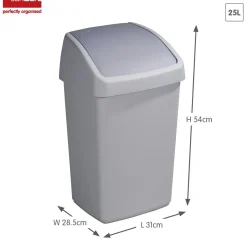 Sunware Prullenbakken En Manden<Delta - Prullenbak + swingdeksel - 25L