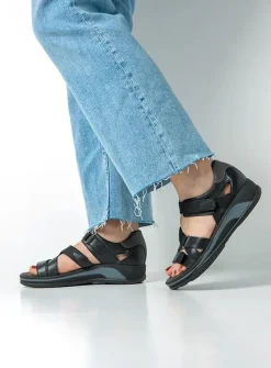 Wolky Sandalen & Slippers|Wandelsandalen<Desh - Sandalen dames Zwart