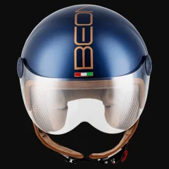 Beon Motorhelmen<Design Luxe Scooterhelm met vizier Blauw