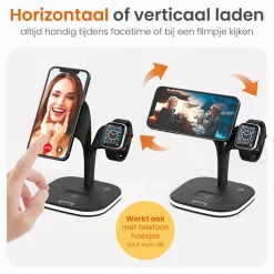 Goliving E-Readers & Accessoires<Draadloos Qi Oplaadstation 5-in-1 - 15W Snellader