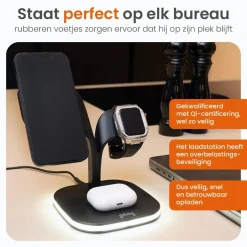 Goliving E-Readers & Accessoires<Draadloos Qi Oplaadstation 5-in-1 - 15W Snellader