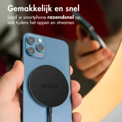 Accezz Stekkers & Kabels<Draadloze Qi2 Oplader - Zwart