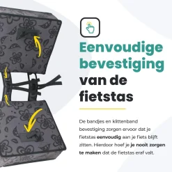 Voltano Fietstassen>Dubbele Fietstas Floral Elegance