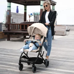 Deryan Buggy'S<Easy2 Luxe Inklapbare Lichtgewicht Buggy - SPF 50+ Taupe