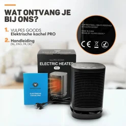 Vulpes Goods Kachels<Elektrische Kachel Zwart- 950W - Ventilatorkachel