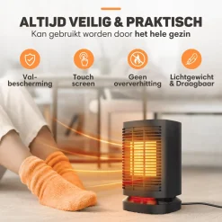 Vulpes Goods Kachels<Elektrische Kachel Zwart- 950W - Ventilatorkachel