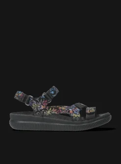 Wolky Sandalen & Slippers|Wandelsandalen<Energy Lady - Sandalen dames Zwart-Meerkleurig