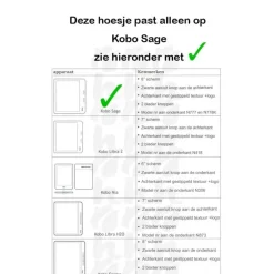 Dutch Shield E-Readers & Accessoires>Ereader Hoesje - Origami Case Kobo Sage
