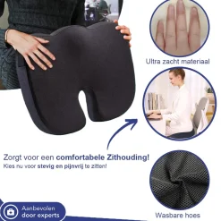 Sleeptight Ondersteuningskussens>Ergonomisch Zitkussen voor onderweg - Stuitkussen