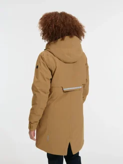 Human Nature Waterdichte Jassen|Winterjassen<Falerias - Parka dames Donkder zand