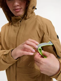 Human Nature Waterdichte Jassen|Winterjassen<Falerias - Parka dames Donkder zand