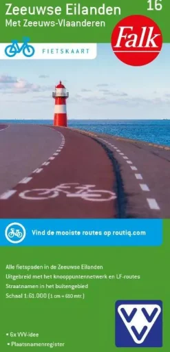 Falk Fietskaarten|Fietskaarten>plan - fietskaart 16 Zeeuwse Eilanden