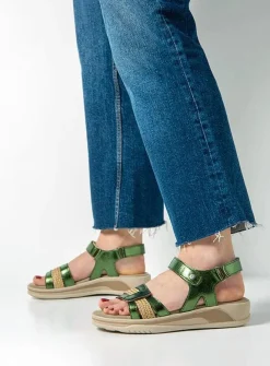 Wolky Sandalen & Slippers|Wandelsandalen<Fantom - Sandalen dames Groen