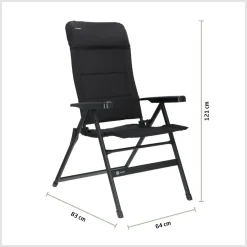 Travellife Campingstoelen<Festo standenstoel L grafiet zwart